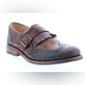 BED|STU Women’s Dolly Distressed Brown Leather Wingtip Loafers Slip Ons Size 7.5